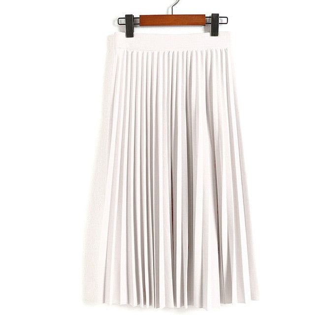 High Waist Pleated Skirt