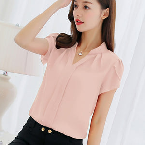 Chiffon Short Sleeve Shirt