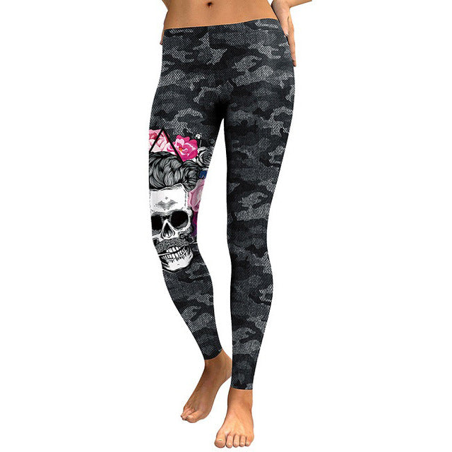 Skull Head 3D Printed Legging