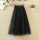 High Waist Tulle Mesh Skirt