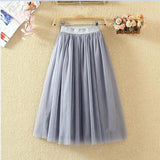 High Waist Tulle Mesh Skirt