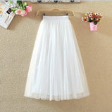 High Waist Tulle Mesh Skirt