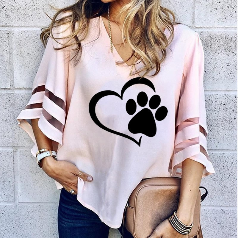 Dog Paw Print T-Shirt