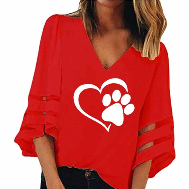 Dog Paw Print T-Shirt