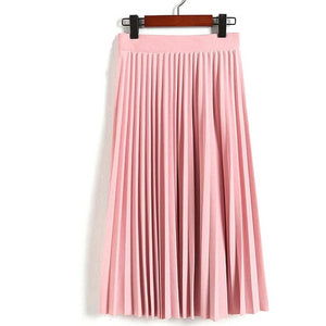 High Waist Pleated Skirt