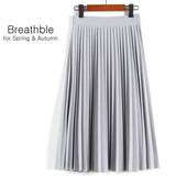 High Waist Pleated Skirt